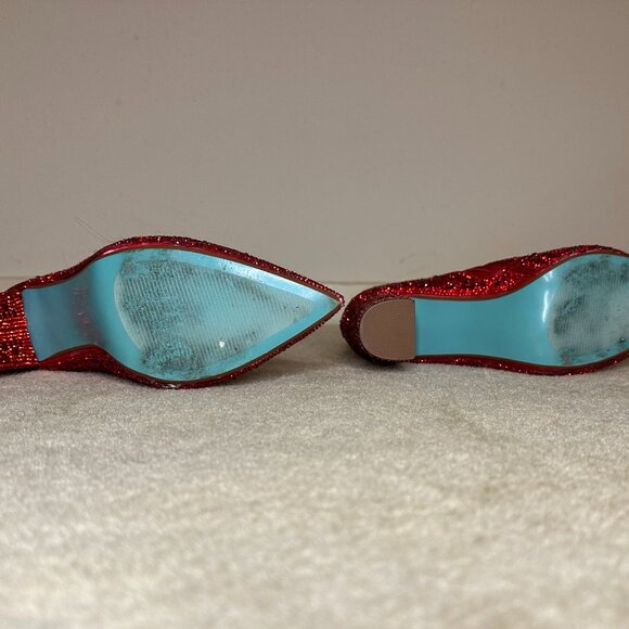 Betsey Johnson Red Rhinestone Boots - Picture 4 of 9